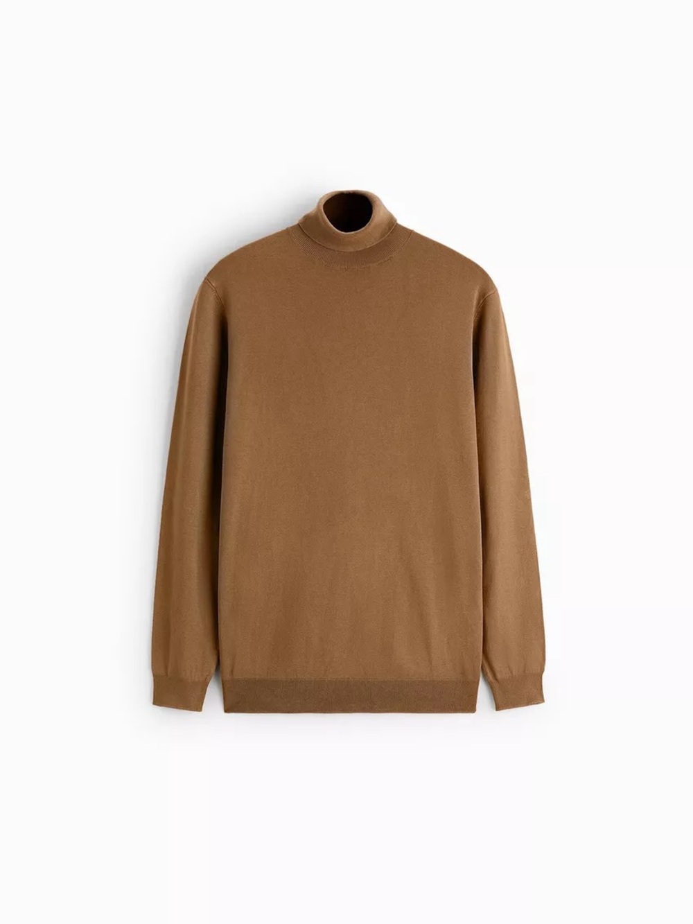 Zara Men's Turtleneck Sweater - Brown